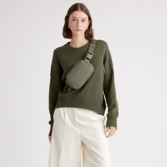 Quince Revive Nylon Belt Bag – Olive Green Crossbody / Fanny Pack - Picture 4 of 7